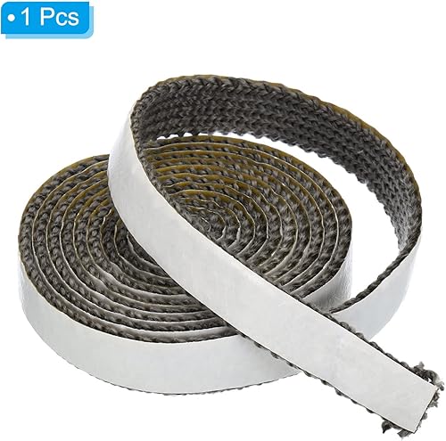 Miniatura 3 de PATIKIL Junta para estufa de leña de 58 x 18 x 73 pulgadas, fibra de vidrio de grafito, cuerda de sello de resistencia a altas temperaturas para