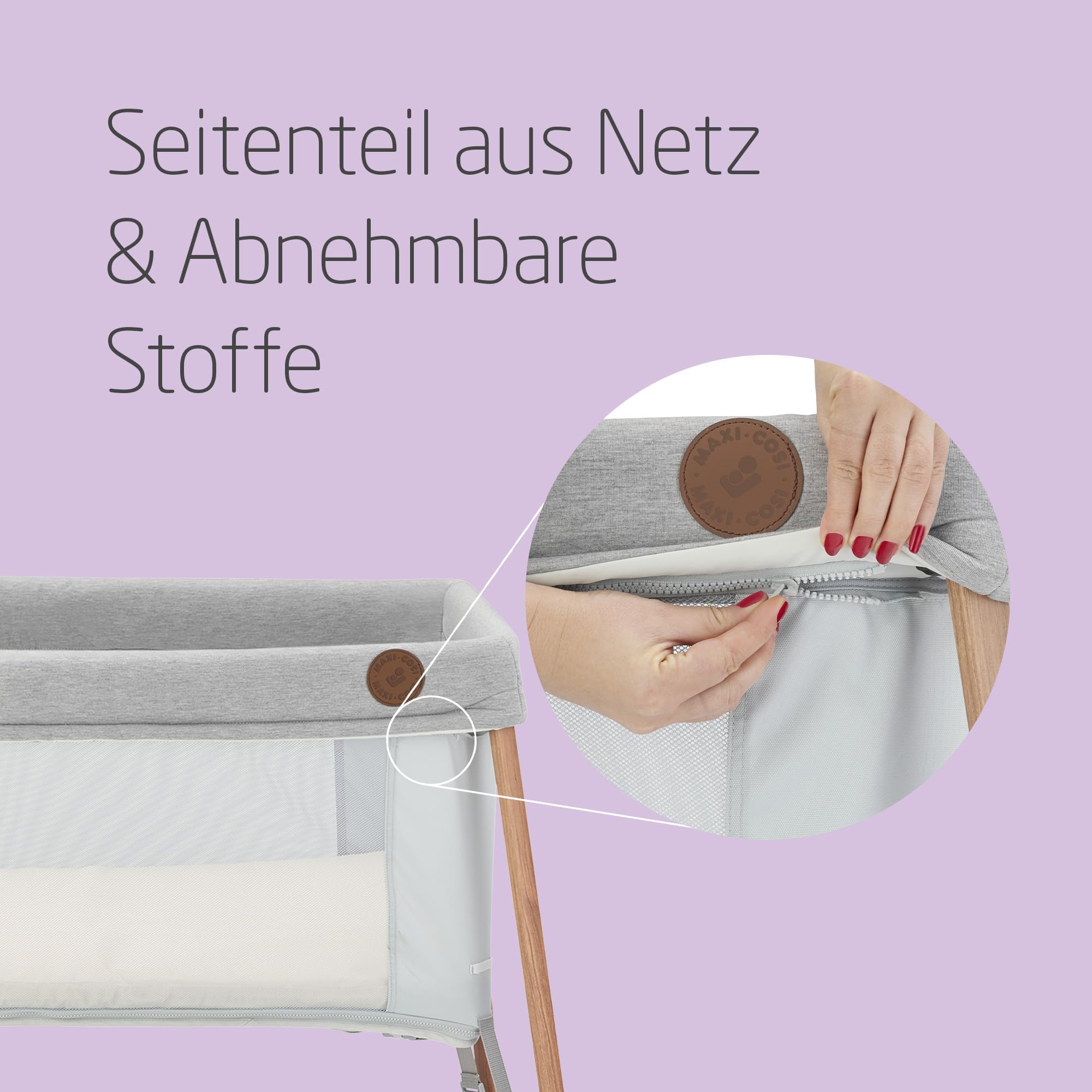 Maxi-Cosi Iris 2-in-1-Reisebett Baby, 0 – 3 Jahre, bis zu 15 kg, kompaktes Reisebettchen, 2 Schlafebenen, faltbar, Schaumstoffmatratzen, Seitenteile aus Netzmaterial, Reisetasche, Essential Grey