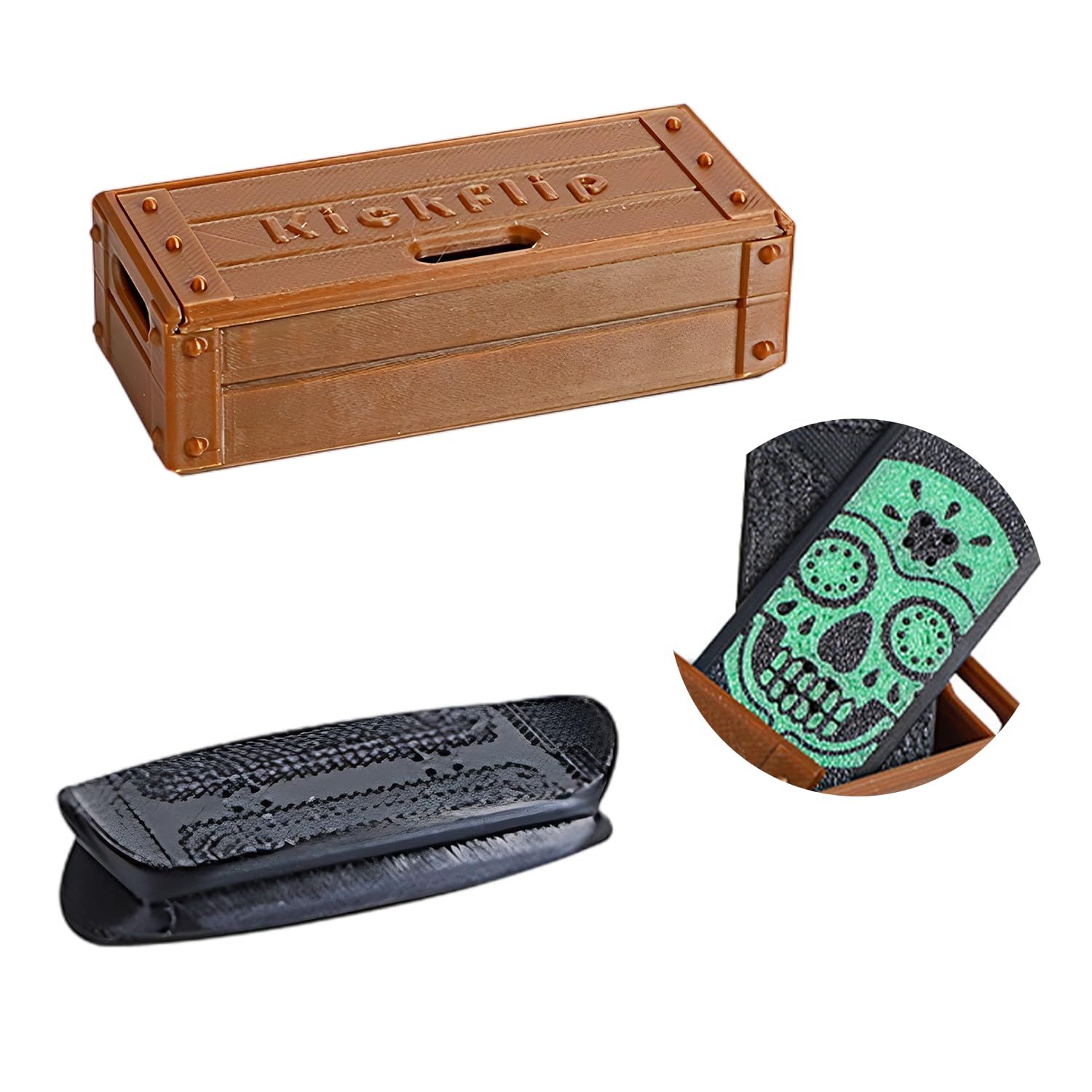 Fingerboard, Magnetic Mini Fidget board Infinite Slider,Skateboard Fidgets with Storage Crate, Fidget Toys Magnetic Stress-Relieving and Portable Fingerboard for Kid for Desk Play, School & Travel
