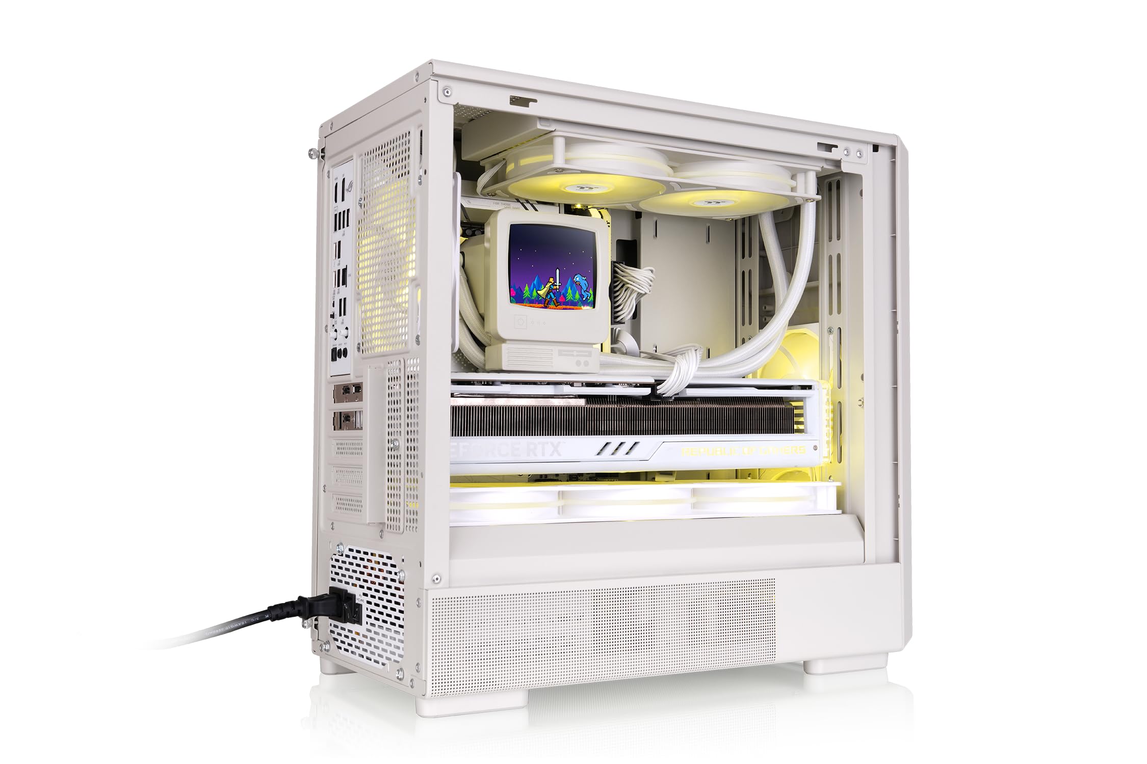Thermaltake Retro 260 | Beige | avec fenêtre | SPCC | Verre trempé*2 | Ventilateur Standard 120 mm*1