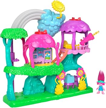 Fisher-Price Imaginext DreamWorks Trolls – Arbre Musical et Lumineux avec Figurine Poppy