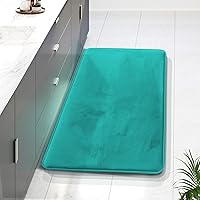 Vista 7 de Clara Clark - Tapete para baño, de espuma viscoelástica, terciopelo y felpa ultra suave, antideslizante, lavable a máquina y de secado rápido, de 17