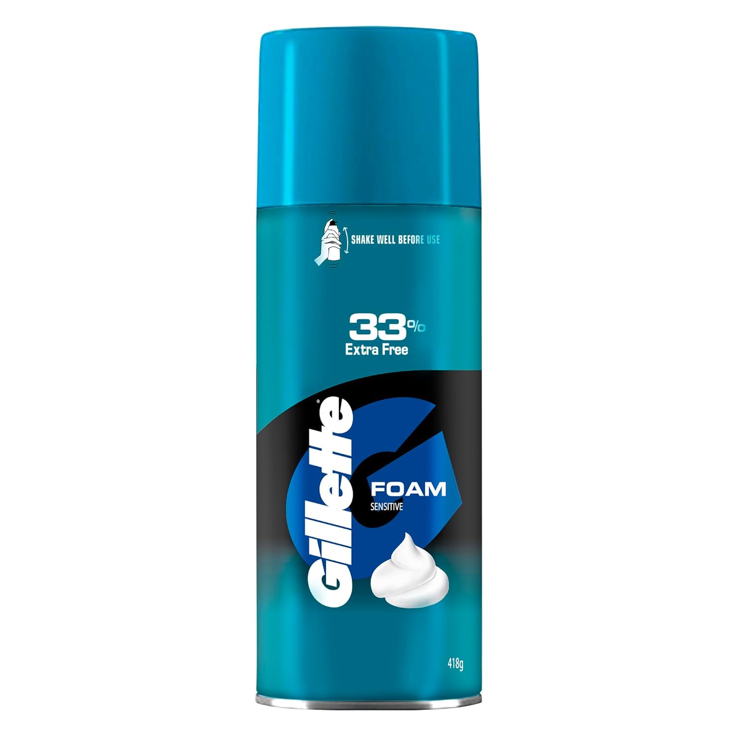 Gillette Classic Sensitive Shave Foam - 418 g (33% extra)