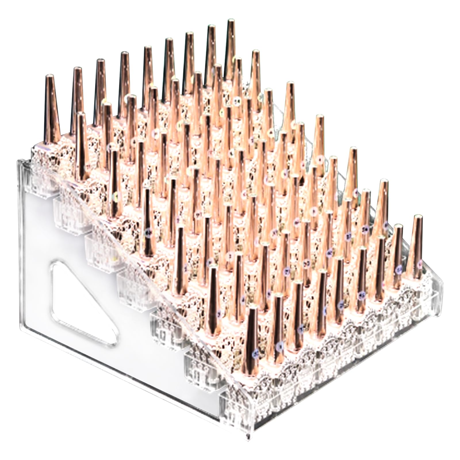 TOWEBOORY 7 Tiers Acrylic Nail Polish Organizer Rack,Paint Rack Gel Nail Polish Shelf Display,Essential Oils Holder Makeup Organizer,Cosmetic Eyeglasses Lash Display ?