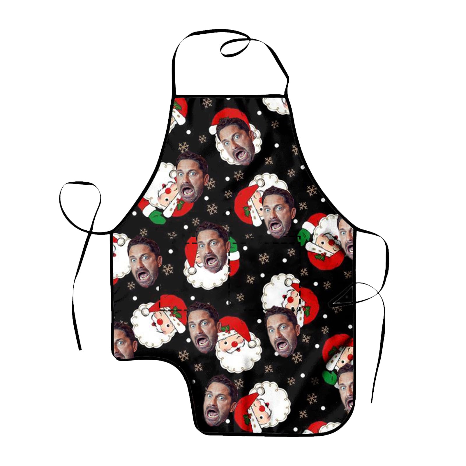 Personalised Apron Christmas Apron Customise Any Text Any Photo Christmas Printed Apron Personalised Apron With Pockets Custom Apron Gift For Your Lover (D)