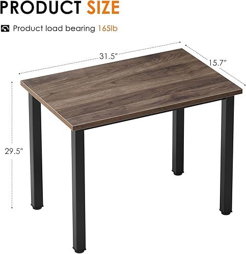 Miniatura 164 de Need Escritorio pequeño de 31.5 pulgadas resistente para espacios pequeños, escritorio de computadora para adolescentes, mesa de estudio, escritorio
