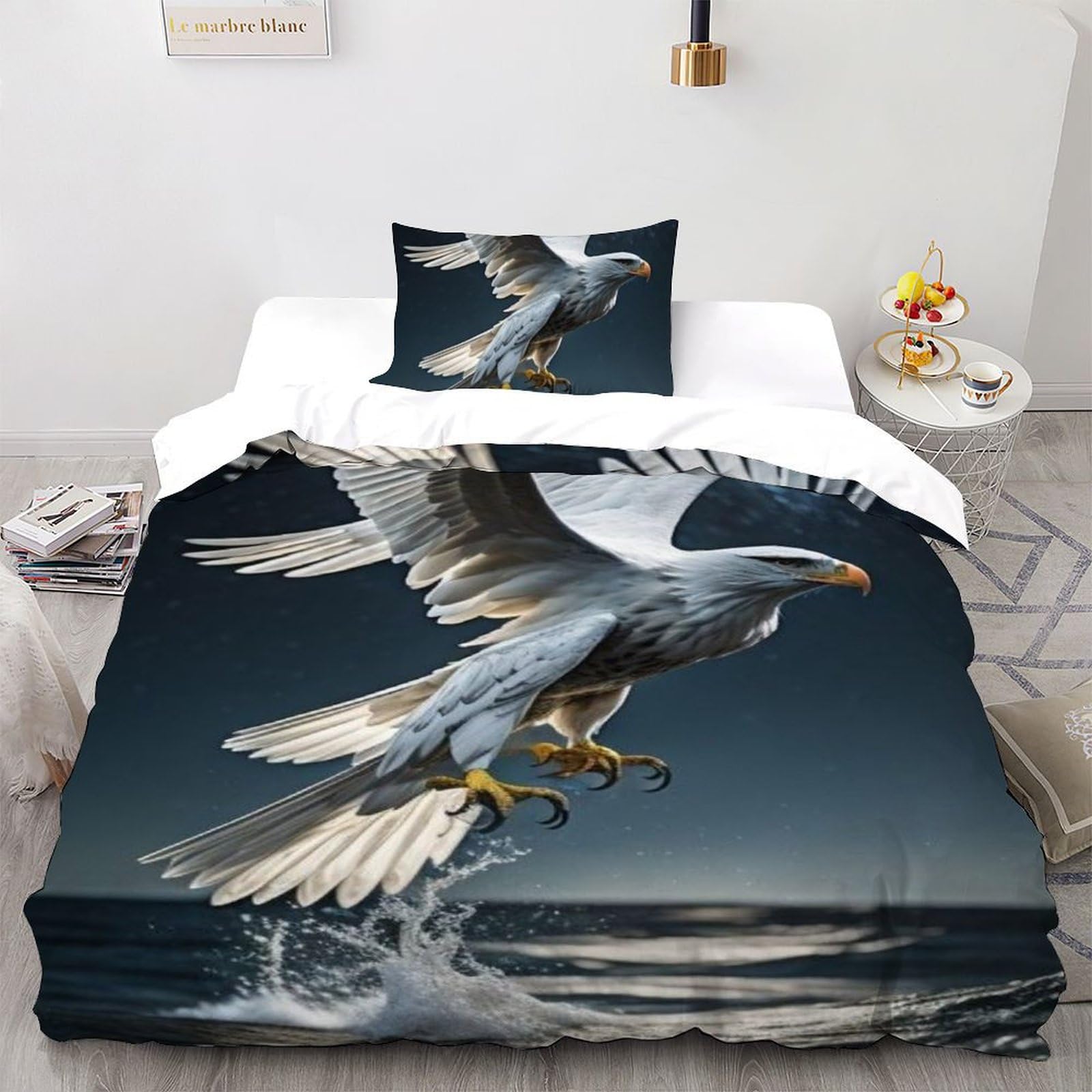 Housse de couette animaux pour lit enfant 135x200cm pour décorer une chambre de garçon ou fille