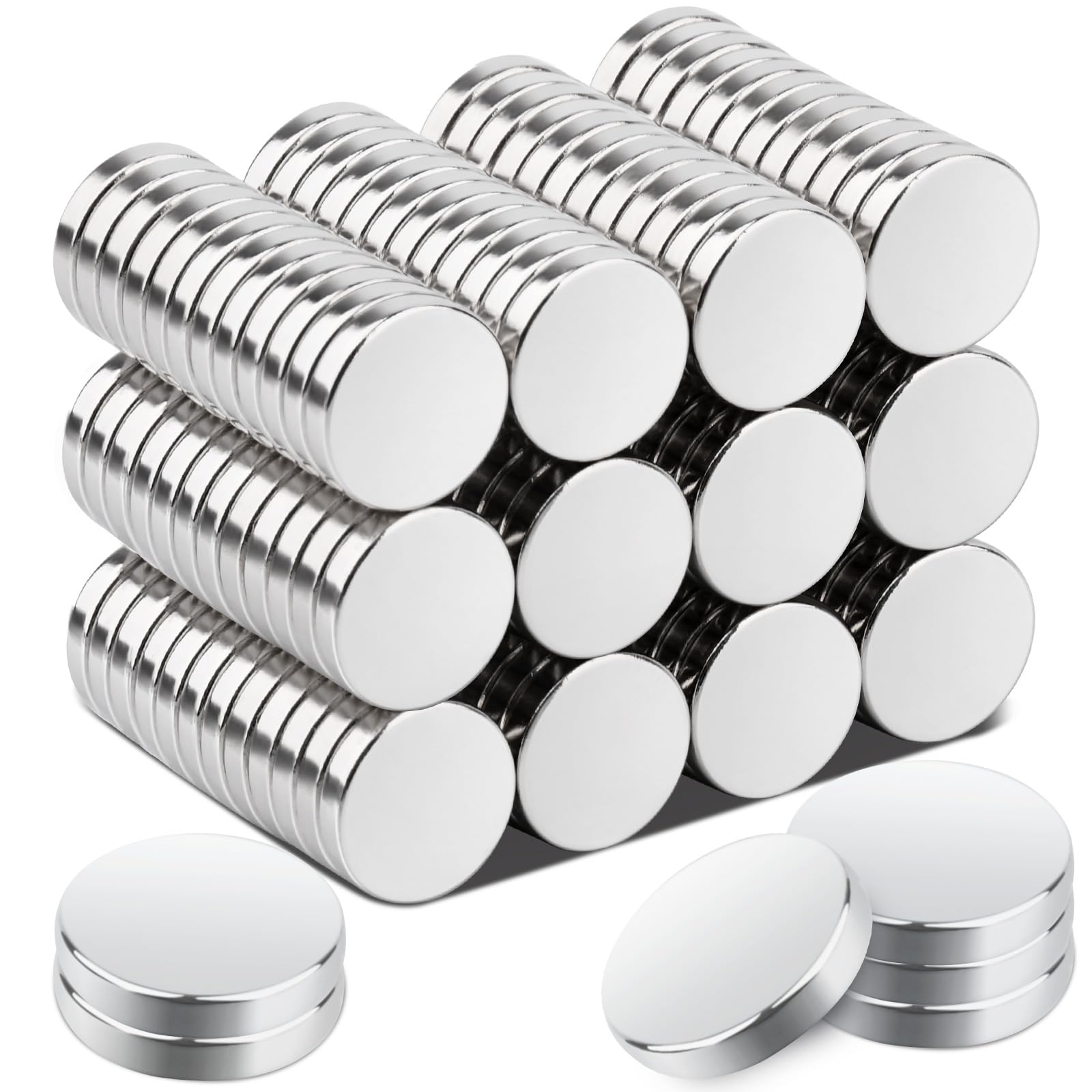 MIN CI 150Pack Round Magnets 10x2mm Strong Magnets for Fridge Small Magnets for Crafts Office Magnets Mini Fidget Magnets Rare Earth Magnets for Whiteboard Photo