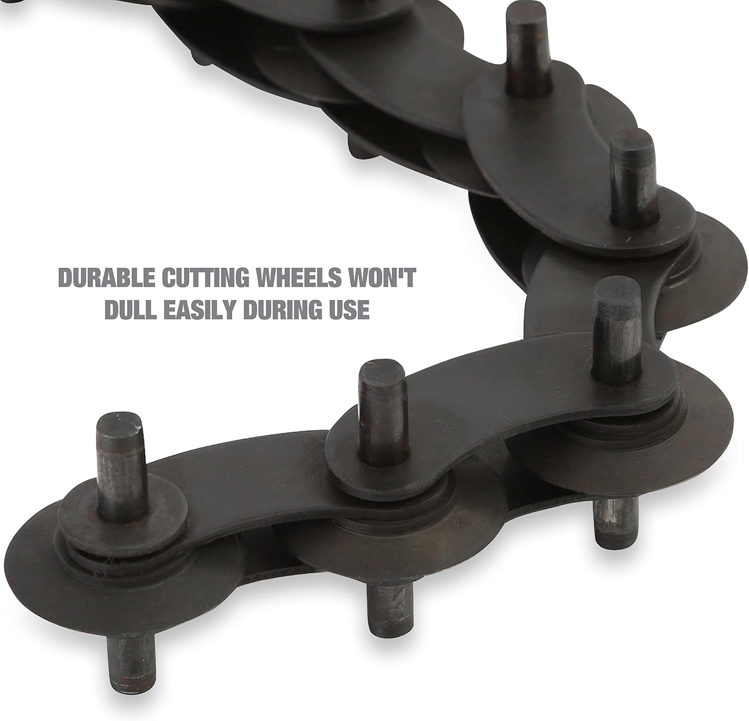 OEMTOOLS 27045 Exhaust Cutter, Cuts 3/4" to 3-1/4" Pipe, Durable Chain Cutter Tool, Easy One-Handed Rotation, Compact Pipe Cutter Chain for Tight Spaces