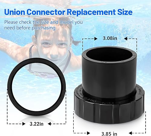 Miniatura 3 de SPX3200UNKIT - Kit de conexión de unión para Hayward Select, conexión de unión de bomba para Hayward Tristar, Northstar, bombas EcoStar, filtro de