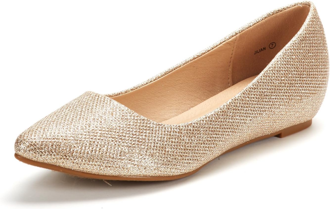 DREAM PAIRS Women's Jilian Low Wedge Flats Shoes