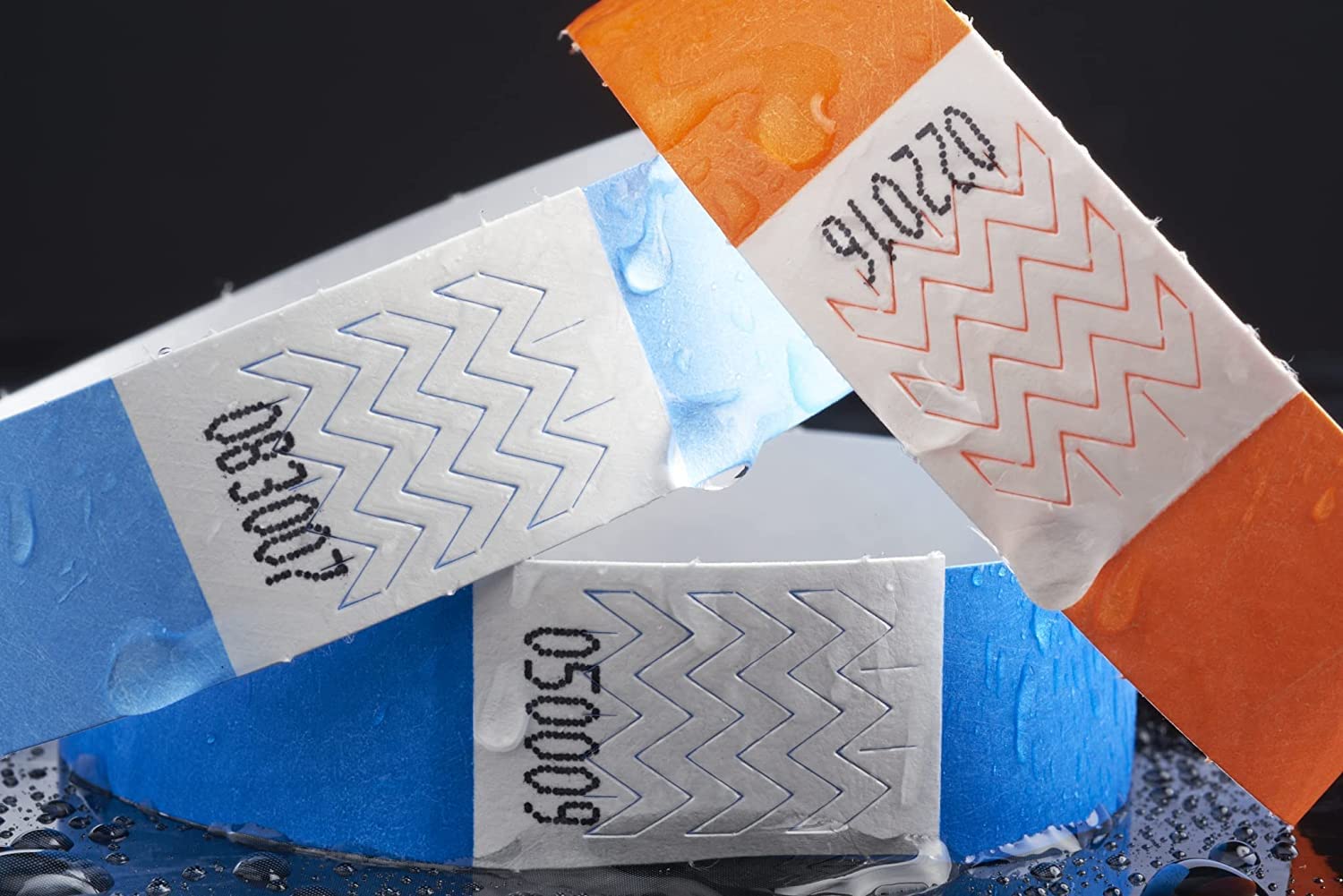 IBOO Tyvek - Pulseras de papel para festivales, fiestas, viajes, eventos, 500 pulseras rectangulares