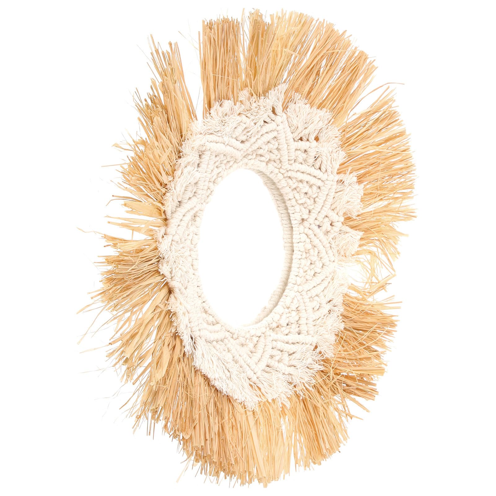 Miroir mural rond en coton pour réchauffer l'ambiance de votre chambre à coucher
