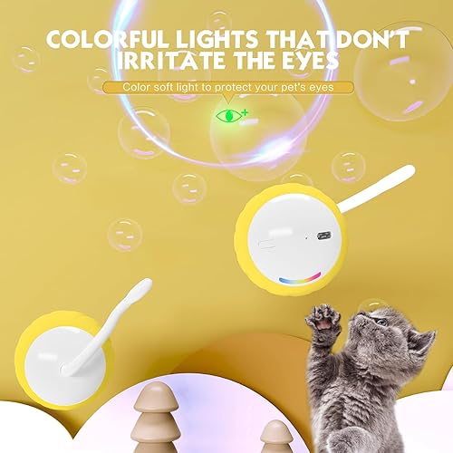 Miniatura 6 de Juguetes para gatos, tiene función de sonido activado y táctil & Go, funcionamiento rápido, funcionamiento lento, modo interactivo para cambiar,
