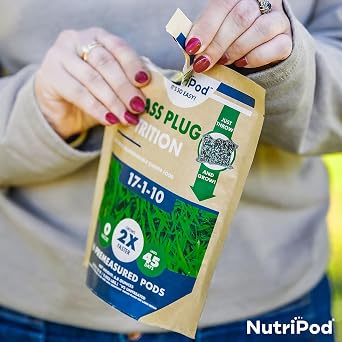 NutriPod for Grass Plugs, Grass Plug Fertilizer, Planting Starter Pods, Premeasured Biodegradable Nutrition, 2X Faster Root Growth & Lawn Coverage, Easy to Use Lawn Starter Food, 16-Pack
