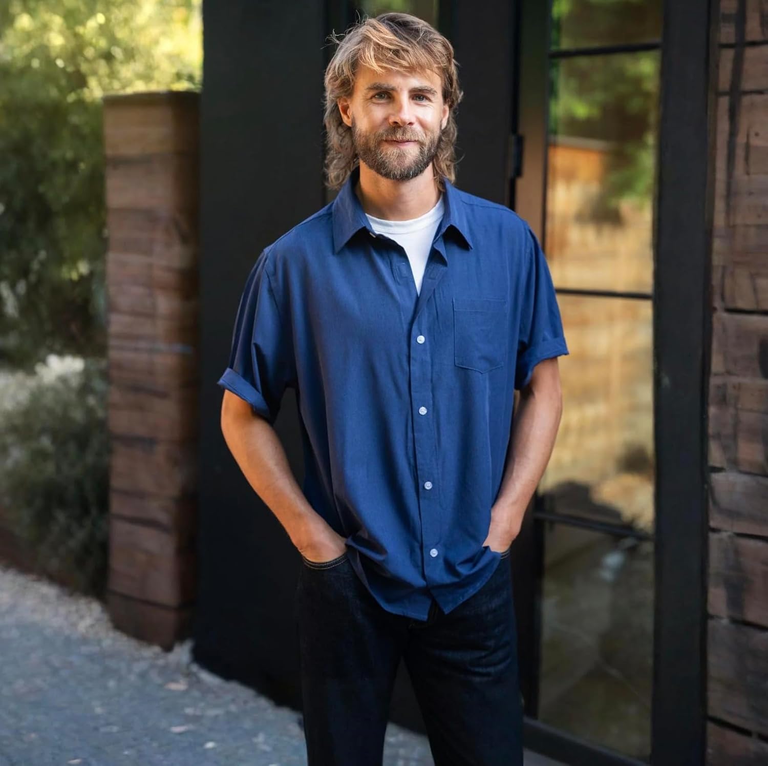 Joe & Bella Short-Sleeve Magnetic Button Shirts for Men - Adaptive Dress Shirts - Easy One-Hand Dressing - Image 3