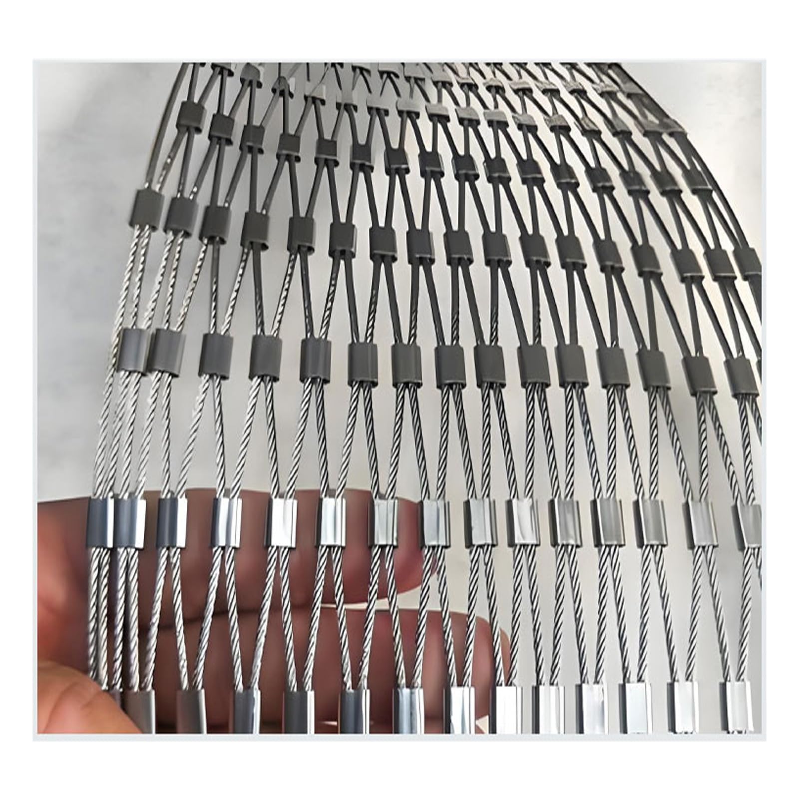 SDGBCXD stainless steel rope mesh, Can Be Used in Factories, Courtyards, Gardens, Agriculture, Zoos, Security Protection(1 * 1.5m/3.2 * 4.9ft)