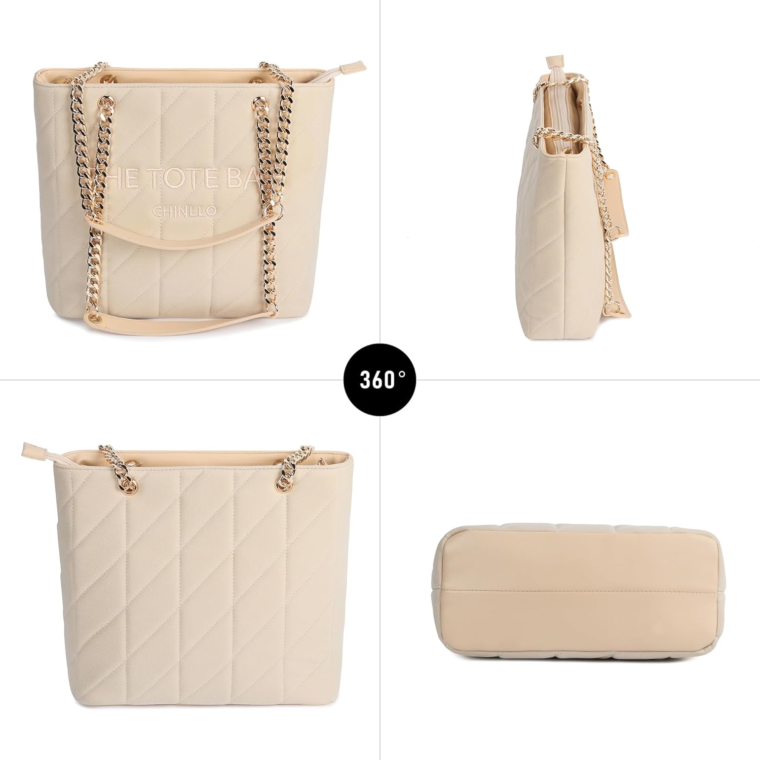 Chinllo Tote Bag for Women, Medium Top Handle Handbags Purse - Image 5