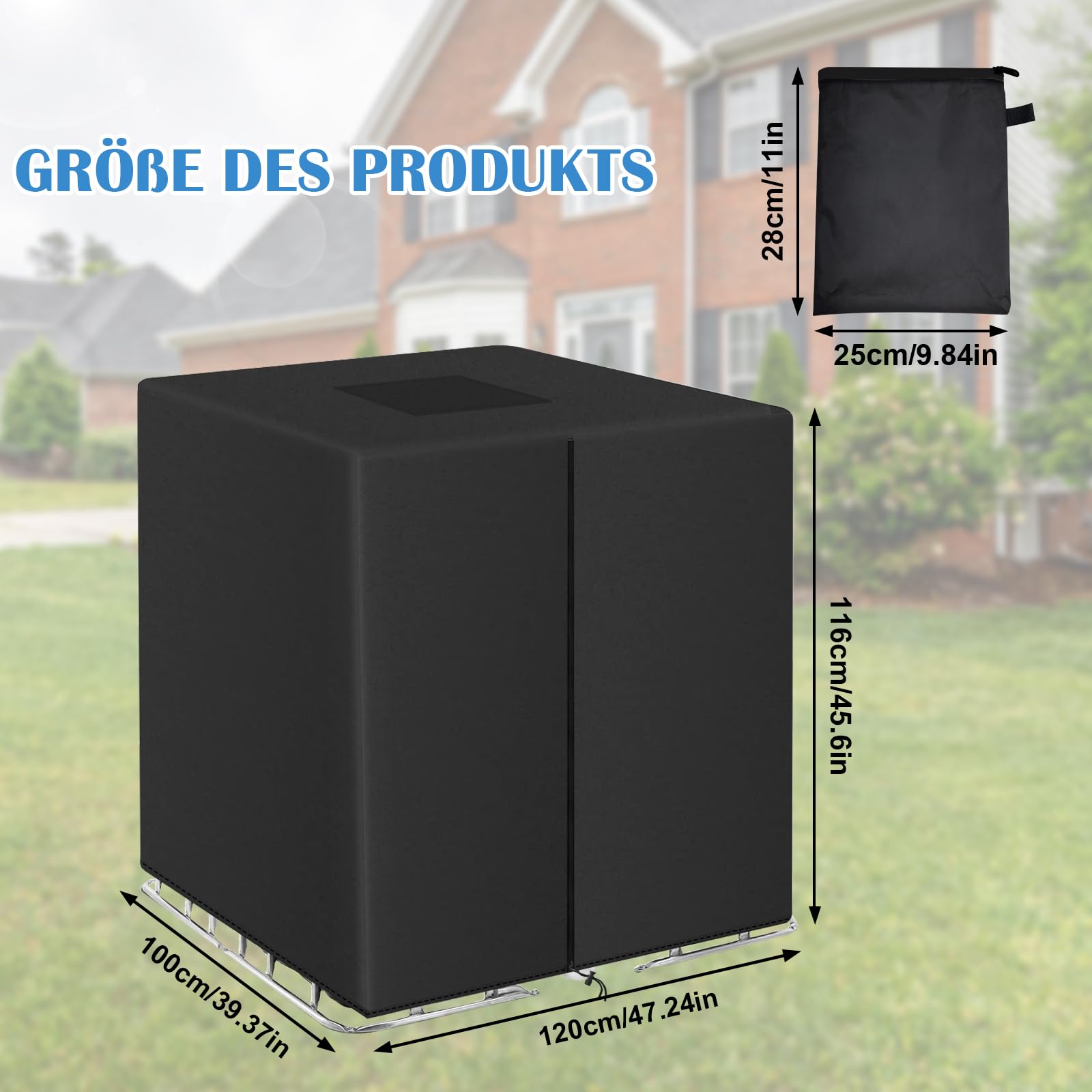 Lot 2 Bâches Anti-UV Pour Cuve IBC 1000L - Housse 120x100x116 Cm Avec Fermeture Éclair - Protection Totale