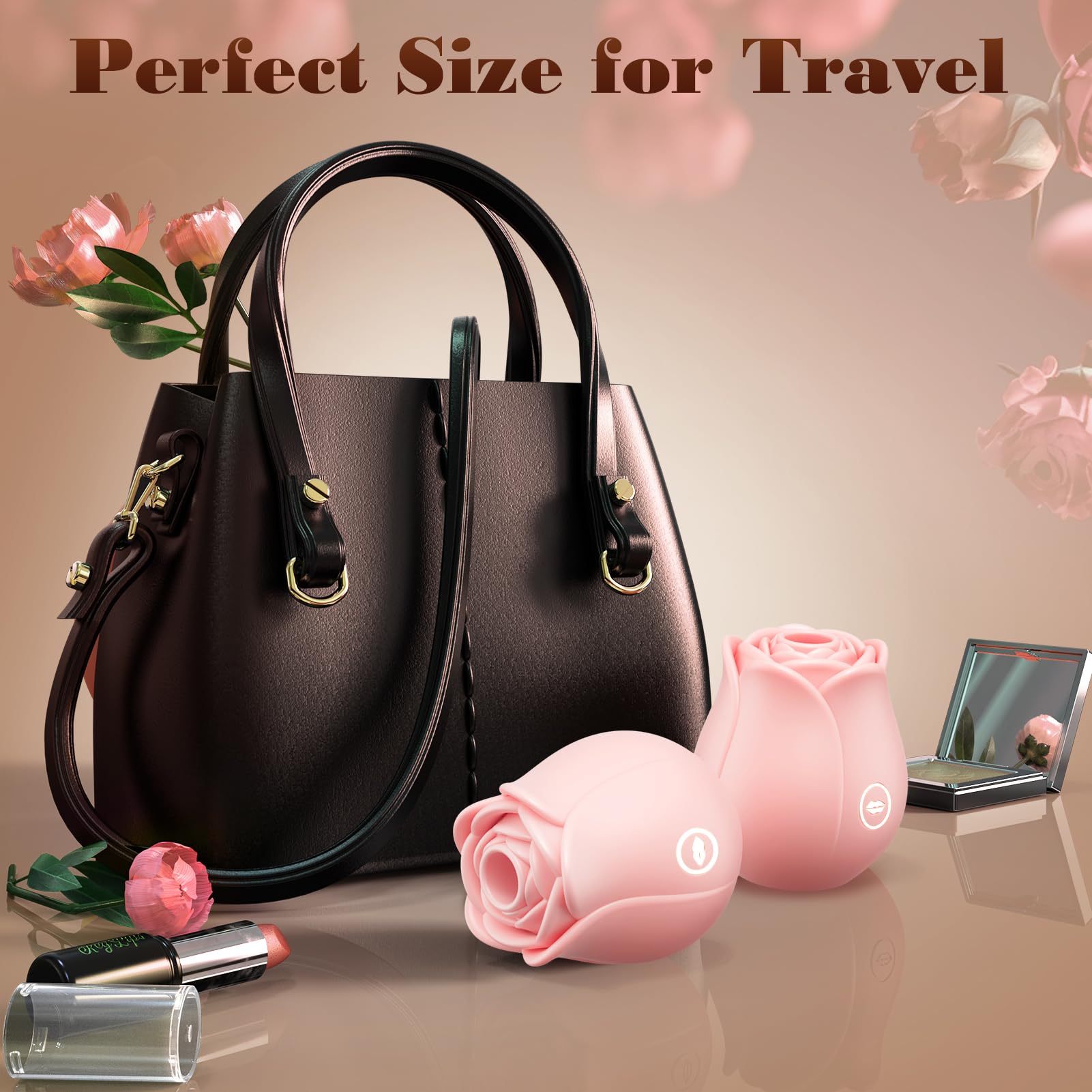 Sucking Vibrator Rose Sex Toy - Big Shocked Vibrator Sex Toys Adult Toys with 10 Suction Vibrators Clitoral Vibrater Clit Sucker Couple Female Women Adult Sex Toys & Games Jewelry: Light-pink