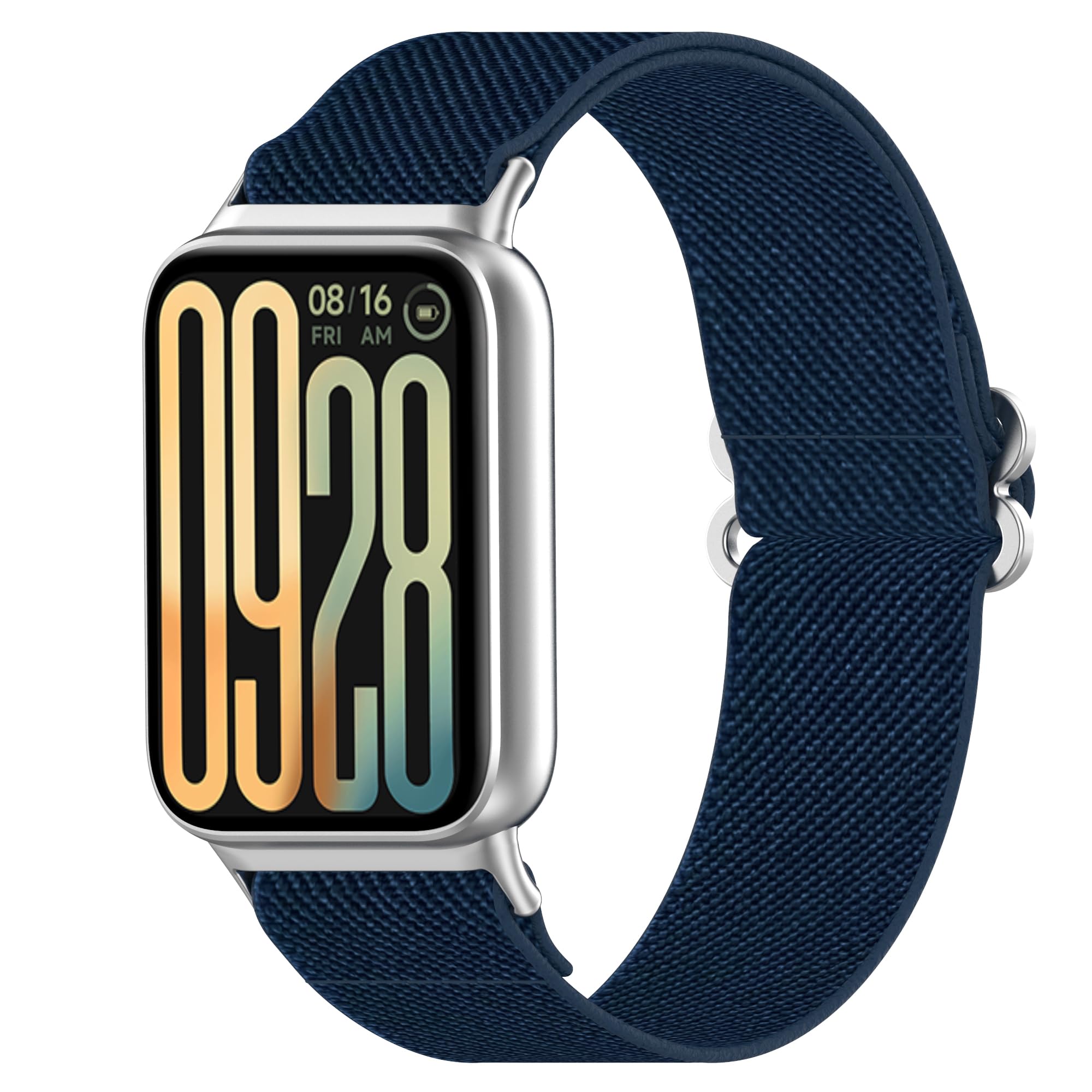 Nylon Stretchy Solo Loop Watch Band, Compatible with Xiaomi Mi Band 9 Pro/Xiaomi Band 8 Pro/Redmi Watch 5 4, Adjustable Replacement Strap Braided Wrist Bands Bracelet Sport