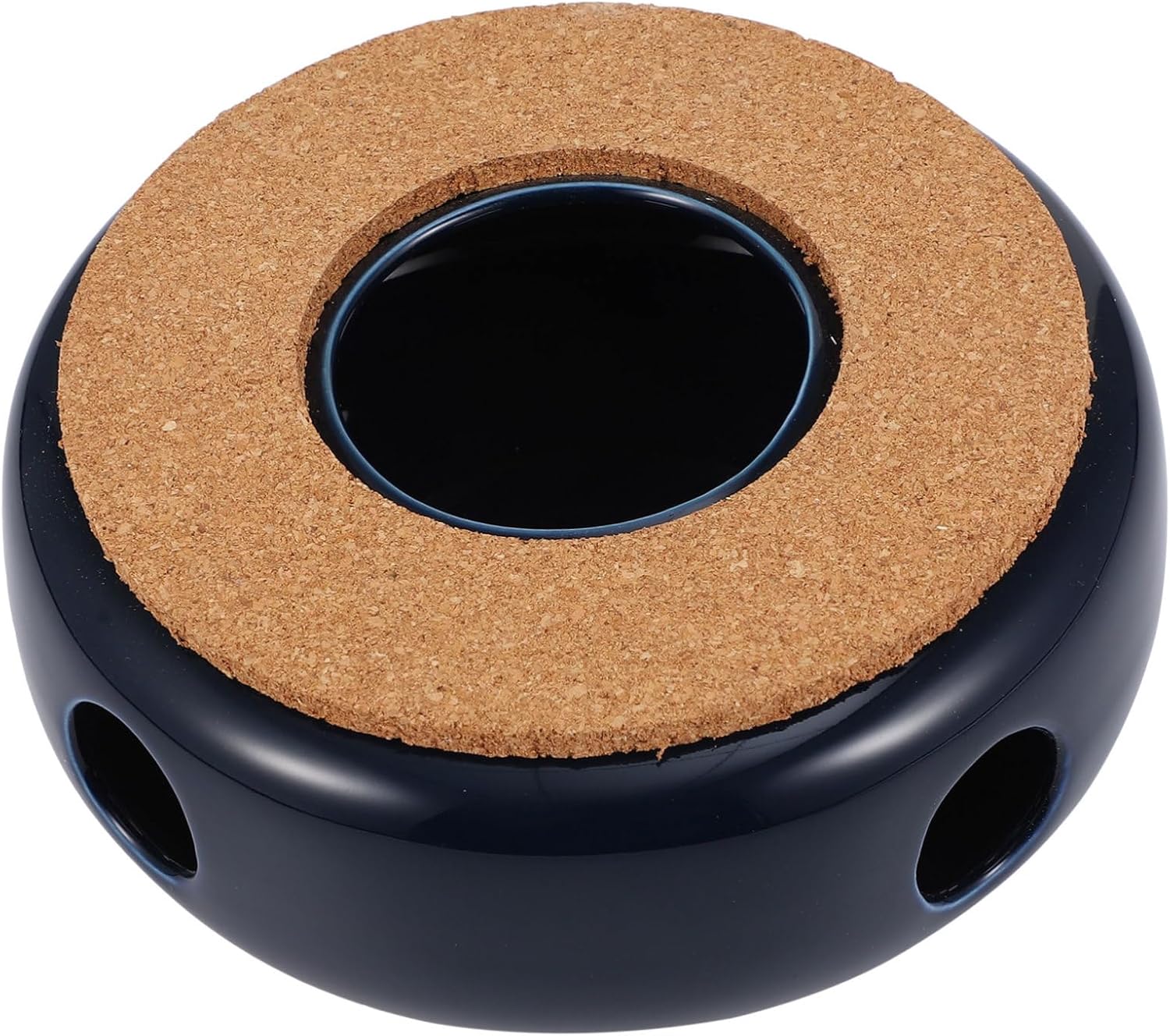 LABRIMP Ceramic Wood Teapot Warmer Insulated Tea Pot Candle Holder for Home Office