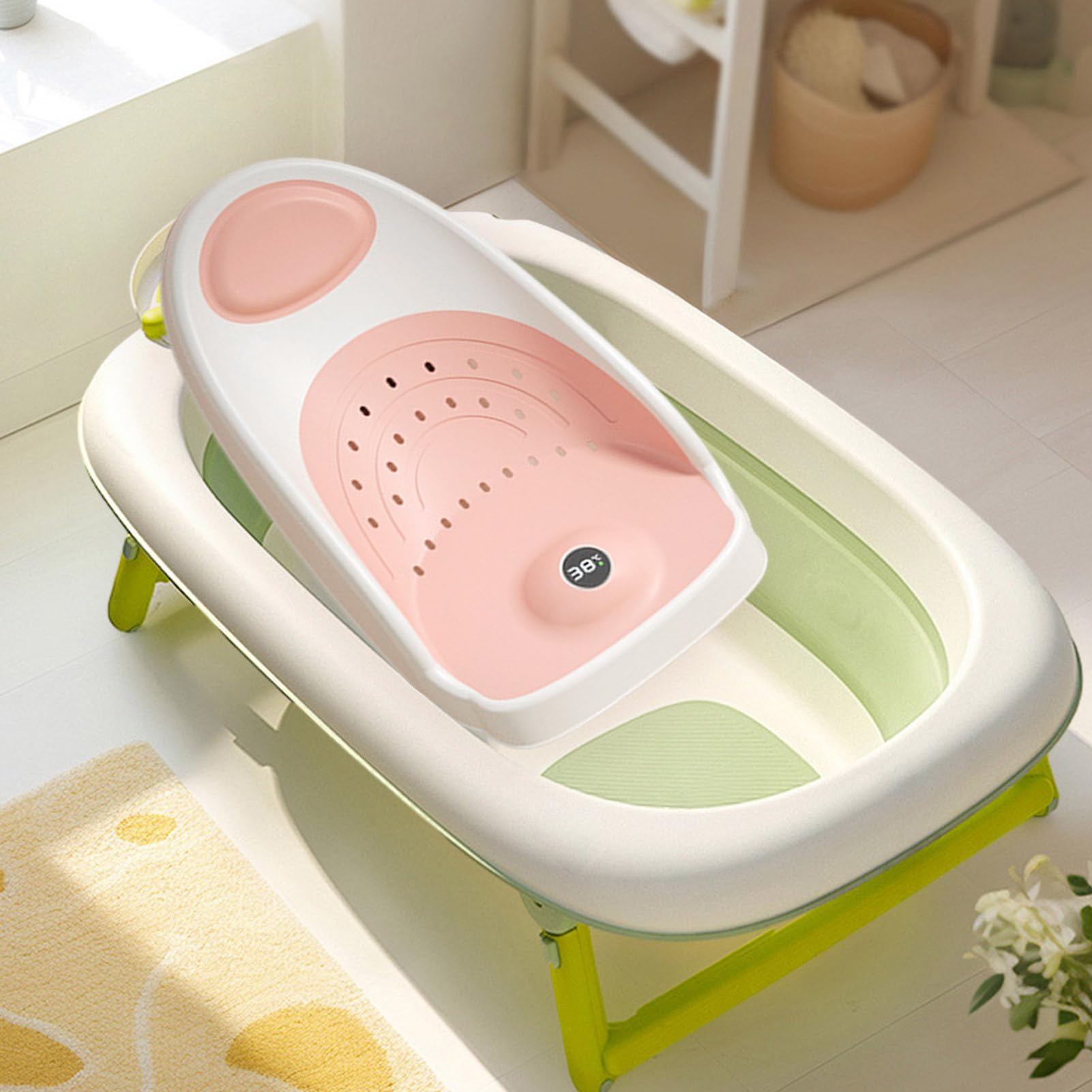Supporto per bagnetto,Cuscino di supporto per bagnetto | Sedia da doccia per bambini con supporto morbido antiscivolo - Supporto ergonomico per il bagno dei bambini, seggiolino per v