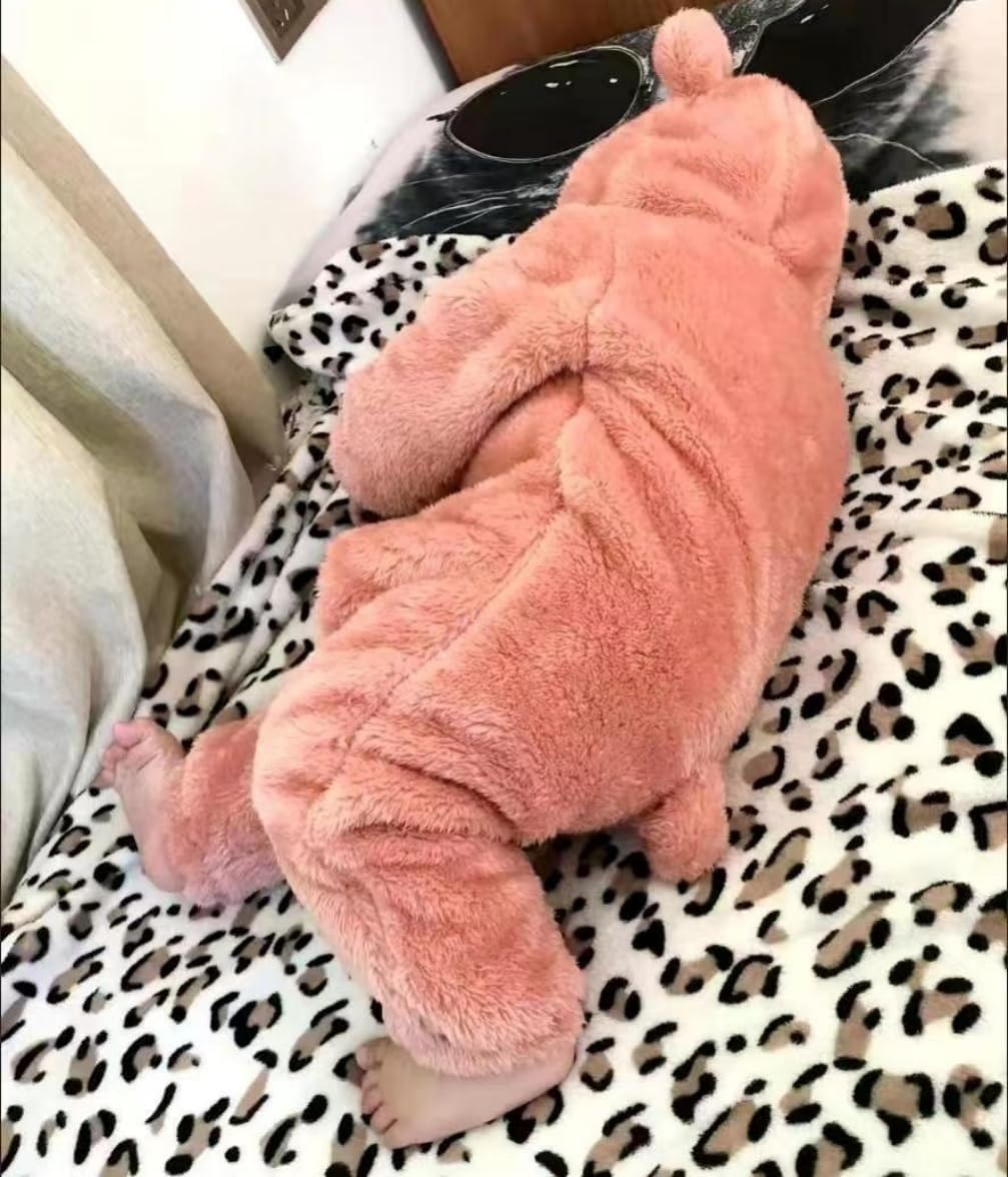 Newborn Baby Romper Fleece Onesie Jumpsuit Toddler Warm Hooded Outwear Outfits for Infant - Image 5