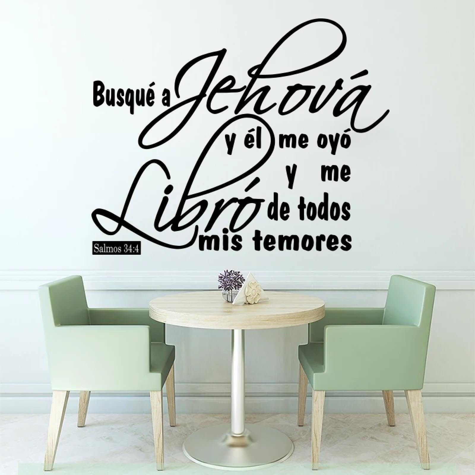 WEIMEIJIE Bible Verses, Spanish Christian Vinyl wall Stickers, Inspirational Quotes, Jesus wall Stickers, Home Decoration.