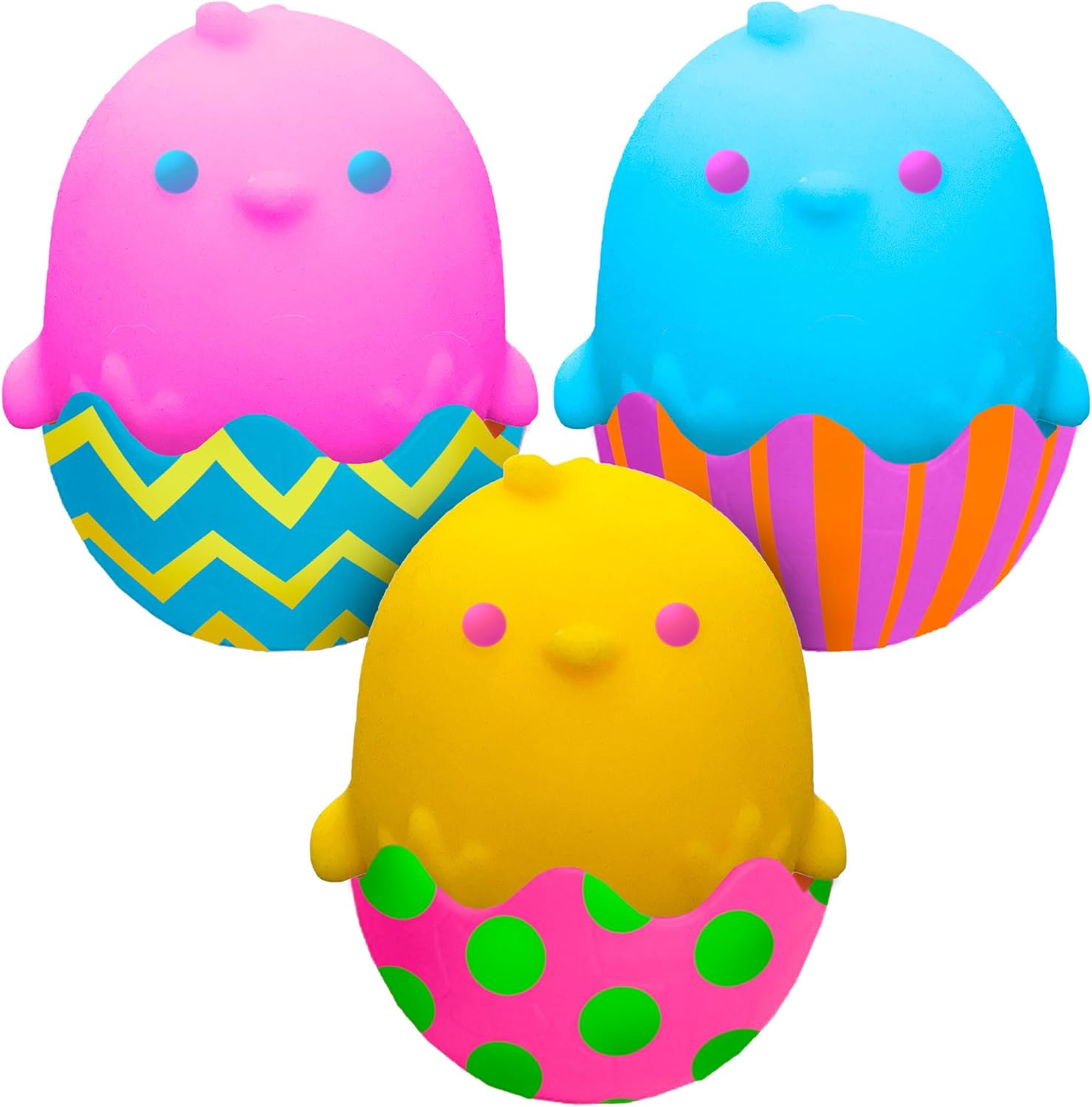 Schylling NeeDoh Chickadeedoos - Easter Squeeze Toy - Assorted Colors - Ages 3 to Adult (Pack of 1)