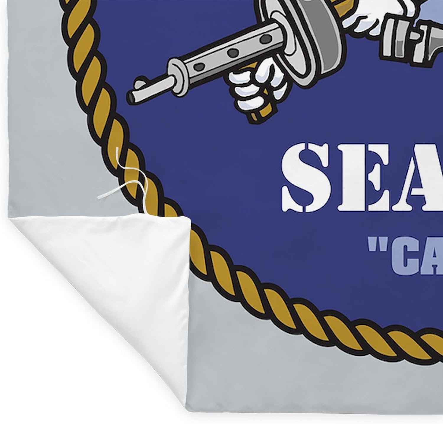 CafePress U.S. Navy Seabees Logo Queen Duvet Cover, Printed Comforter Cover, Unique Bedding