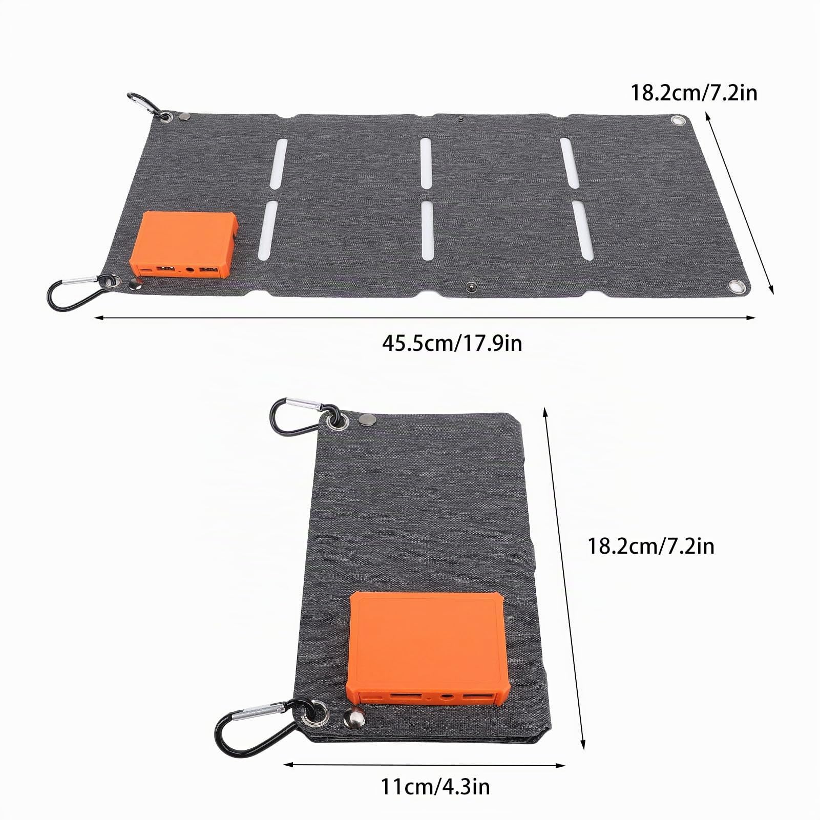 SIXRUN 40W Panneau Solaire USB Pliable avec PD60W 5V USB A pour Camping en Plein Air, Chargeur pour Téléphone et Tablette