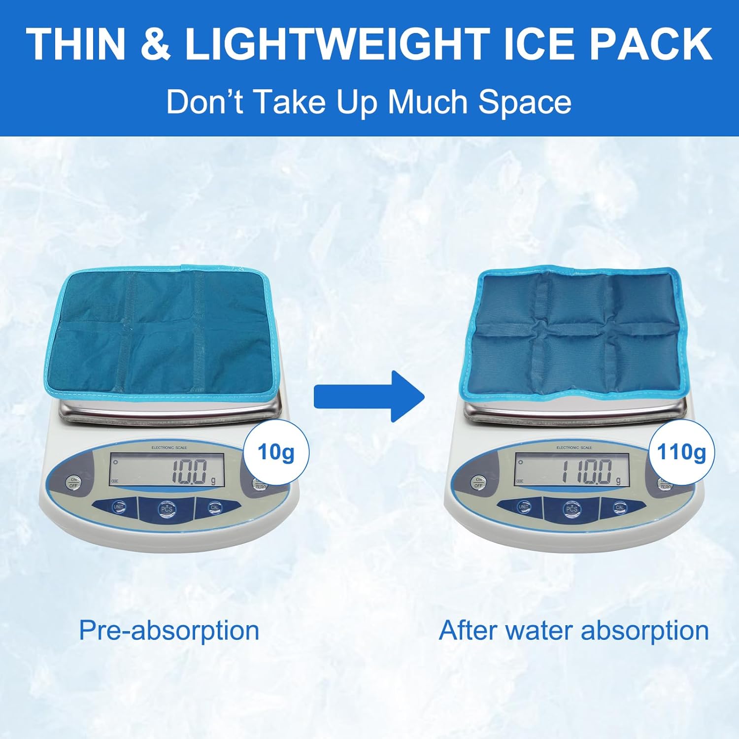 Ice Packs for Lunch Boxes, 4PCS Slim & Flexible Cold Packs, Long Lasting Reusable Soft Gel Freezer Packs for Lunch Bags, Coolers, School Kids, Travel and Camping - Image 6