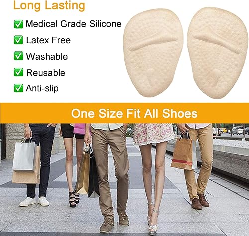 Miniatura 9 de Almohadillas metatarsianas, almohadillas de bola de pie, almohadillas de gel para pies Mortons Neuroma Callus, alivio del dolor de pies, juanetes,