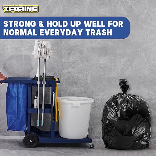 Miniatura 3 de Bolsas de basura negras grandes de 55 a 60 galones, 100 bolsas de basura resistentes, 2.2 mil, sin perfume, bolsas grandes para contratistas, para