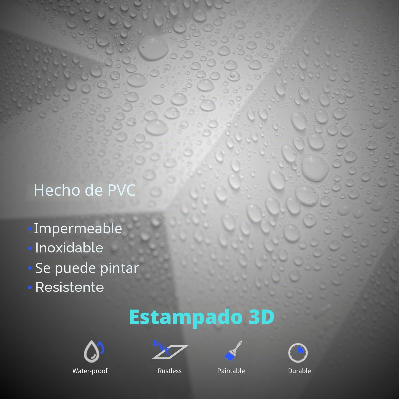 Art3dwallpanels Panel de pared 3D de PVC para decoración de paredes interiores en blanco, paneles de pared con textura 3D, paquete de 33 azulejos