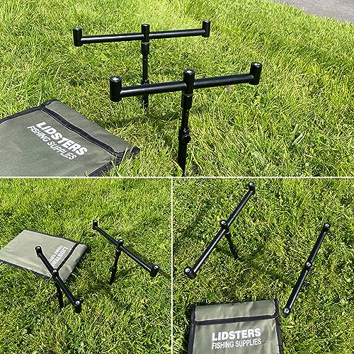 Juego de 3 cañas de pescar negras de 20 a 30 cm, 2 barras de 25 cm, 30 cm, pesca de carpa, 16 mm