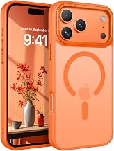 DUEDUE Case for iPhone 17 Pro, Magnetic Case for iPhone 17 Pro 6.3 Inch [Compatible with mag-Safe] Anti-Shock, Anti-Fingerprint and Anti-Scratch Protective Case, Orange
