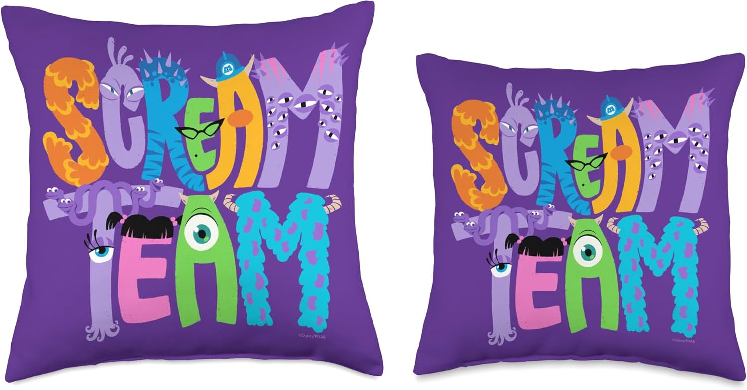 Disney and Pixar’s Monsters, Inc. Scream Team Halloween Throw Pillow