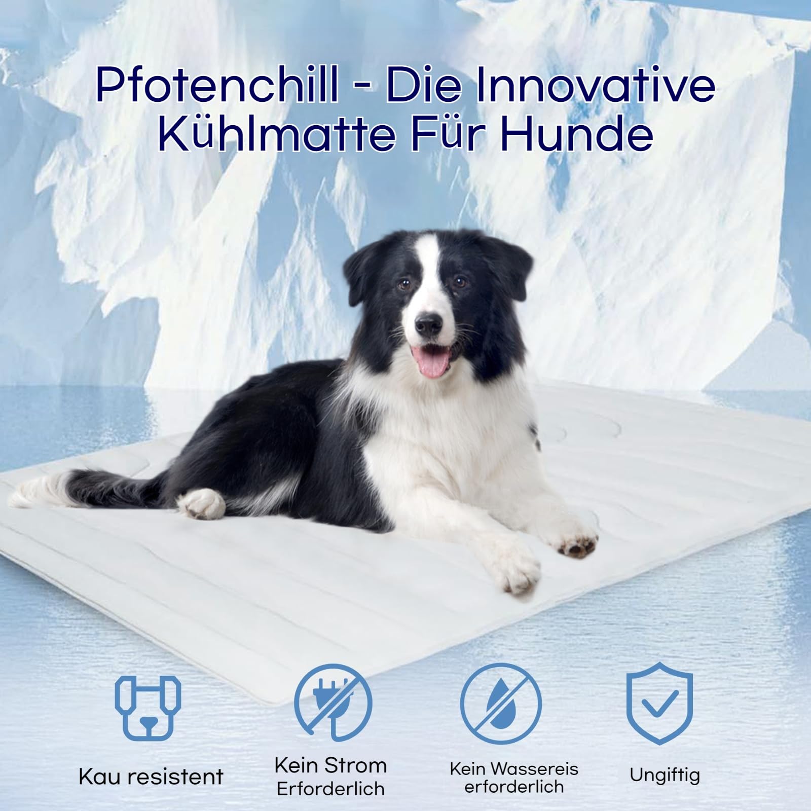 Die Innovative Kühlmatte Für Hunde, Kühlmatte Hund Aus Kühlgewebe Wendbar, Maschinenwaschbar, Selbstkühlende Pads Sicher Und Komfortabel Für Deinen Hund (L)