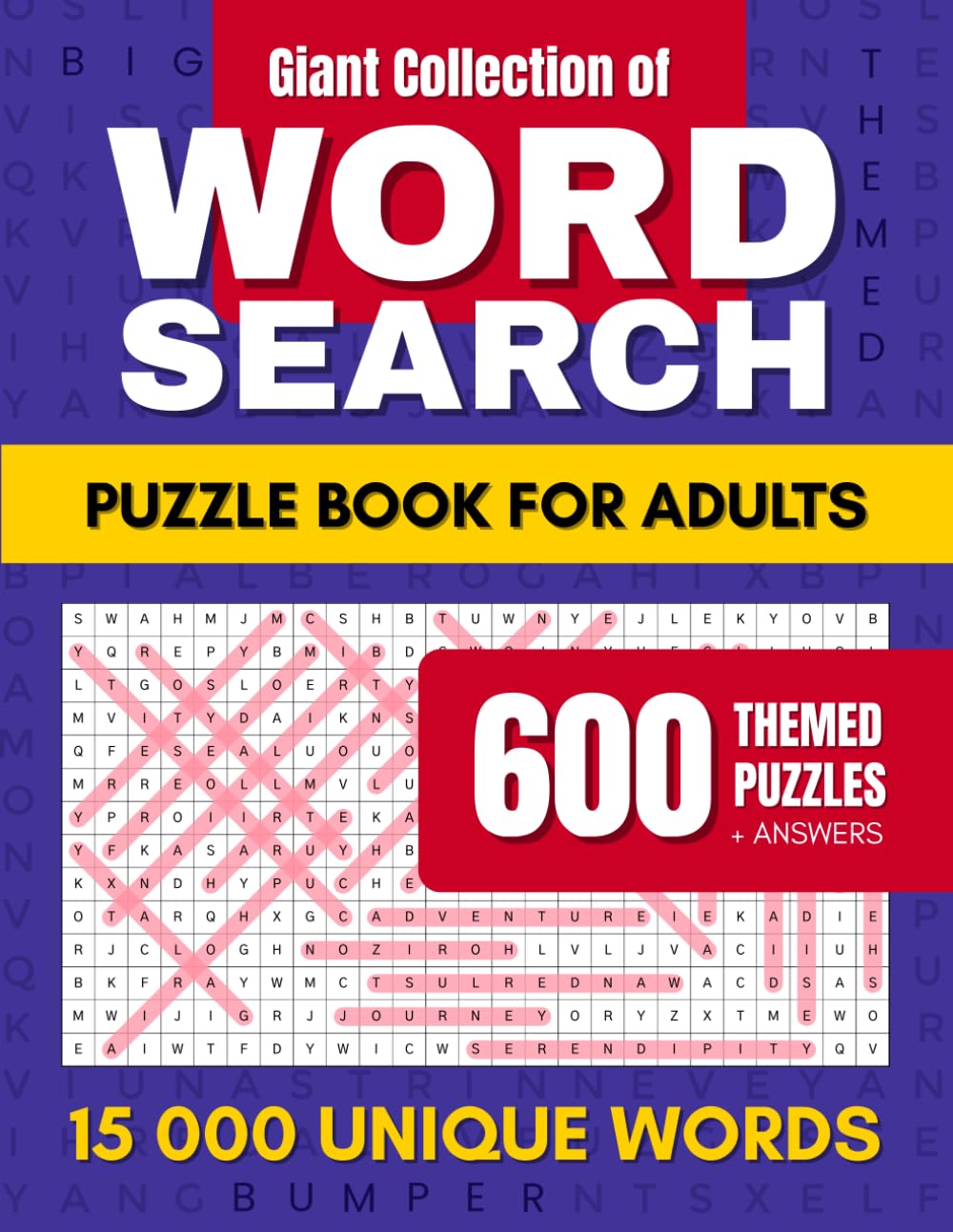 Bumper Word Search Book for Adults: A Giant Collection of Challenging & Brain Stimulating Themed Wordsearches with Solutions - Relaxing & Fun Big Puzzle Games