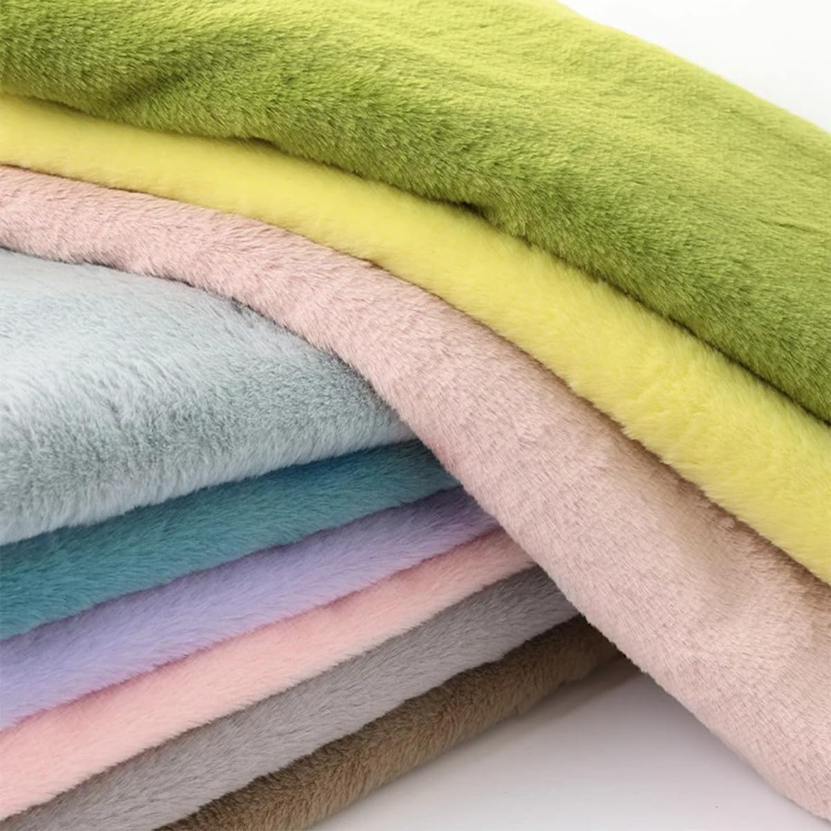 Tessuto Morbido, 100x160cm Tessuto di Peluche Corto e Solido per Coperte, federe, Sciarpe, lavori Artigianali per la casa e Cucito, 9