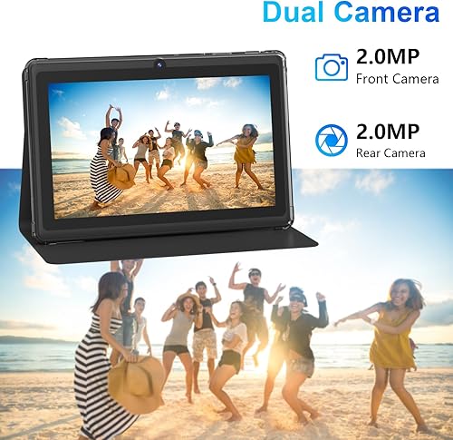 Miniatura 3 de Tablet Android 14.0 de 7 pulgadas con funda protectora, 8 GB (4+4 GB expandir) RAM+ 32 GB ROM, pantalla IPS, cámara dual, Bluetooth 5.0 WiFi Tab