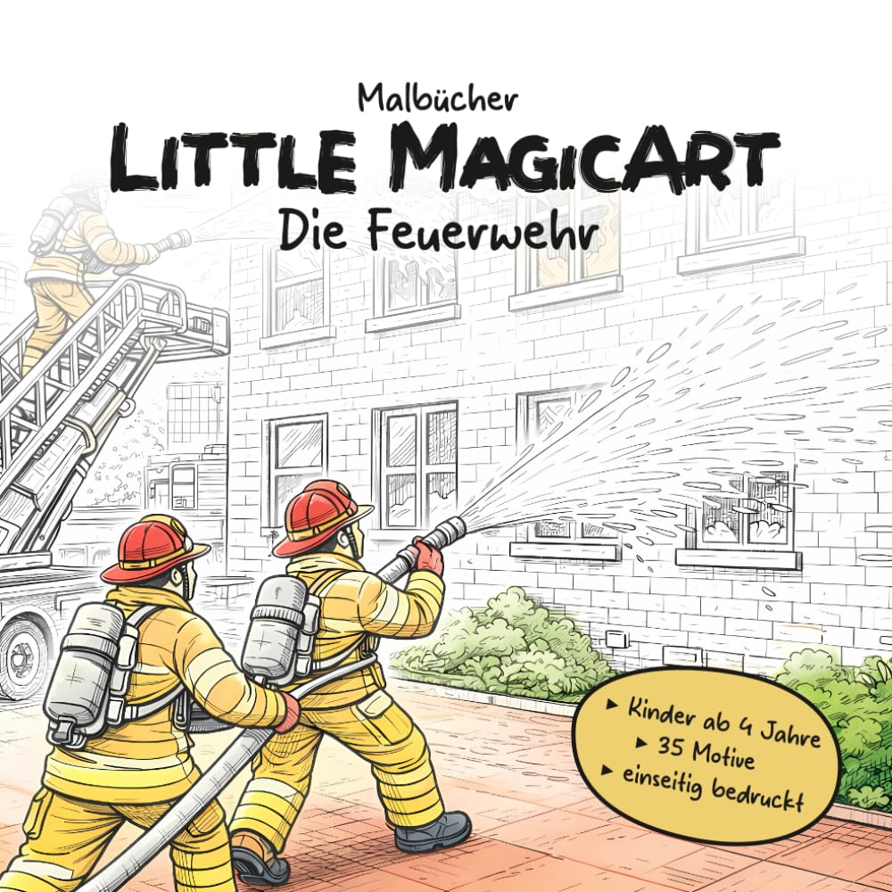 Little MagicArt - Die Feuerwehr: Ein spannendes Feuerwehr-Malbuch für Kinder ab 4 Jahren