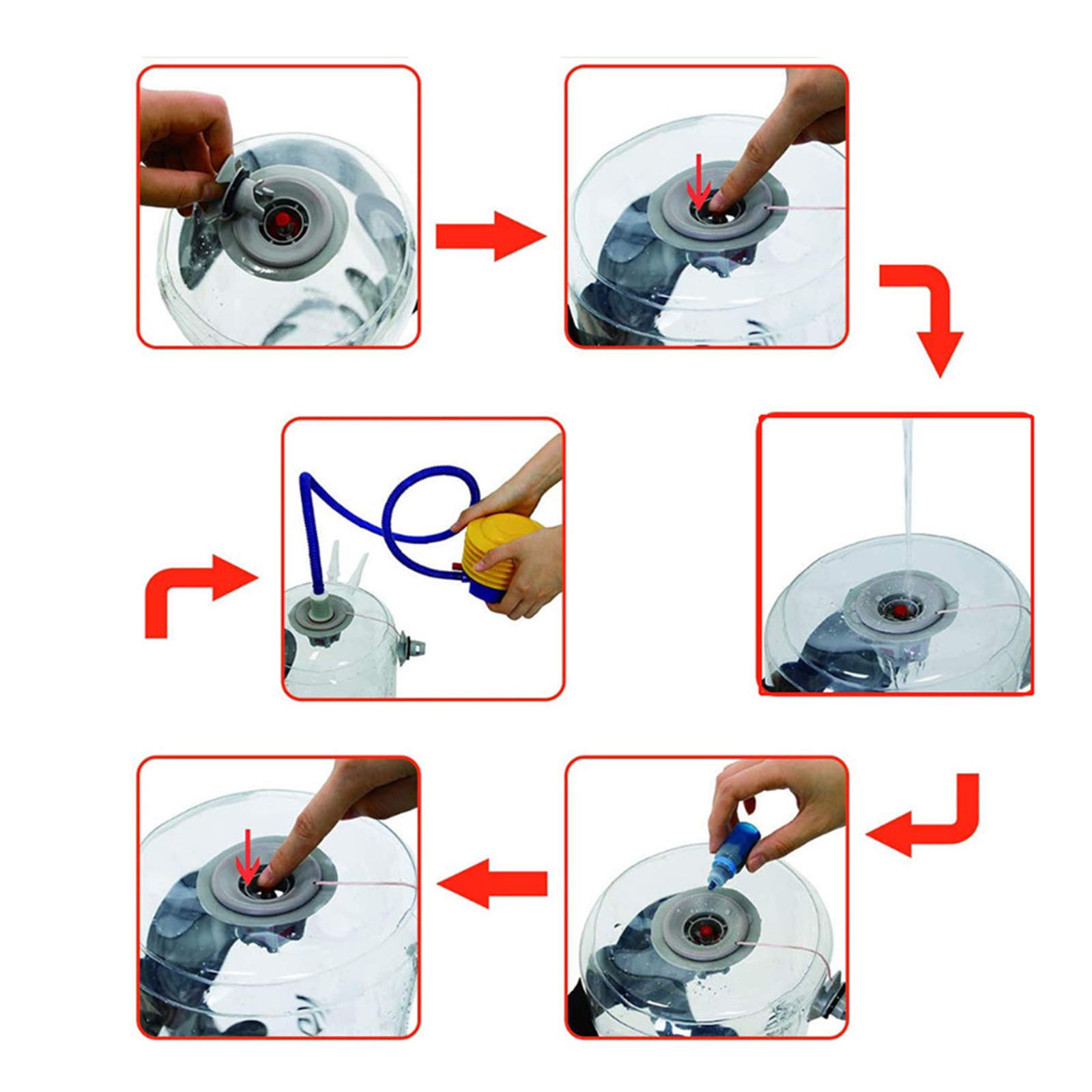 Sacca di Sabbia per Allenamento Sacca per Acqua con Pompa ad Aria, Core Portatile e Attrezzatura per l'allenamento per Tutto Il Corpo, Ideale per Allenamento Personale, Palestra e Crossfit