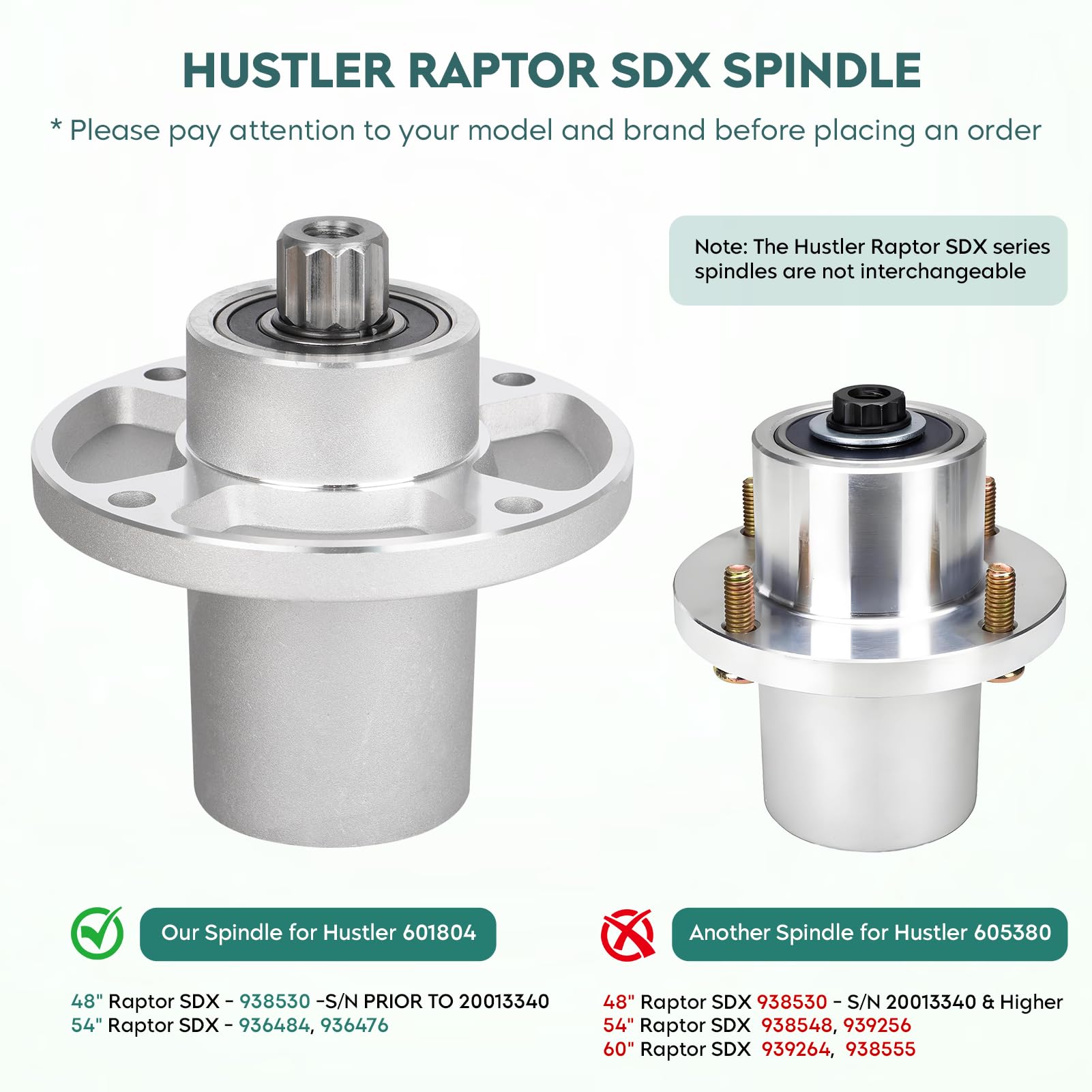Amazon.com : 3 Pack 601804 Mower Deck Spindle Assembly for Hustler