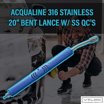 MTM Hydro Acqualine Pressure Washer Extension Wand Kit 20 Bent Foam Lance Commercial Grade