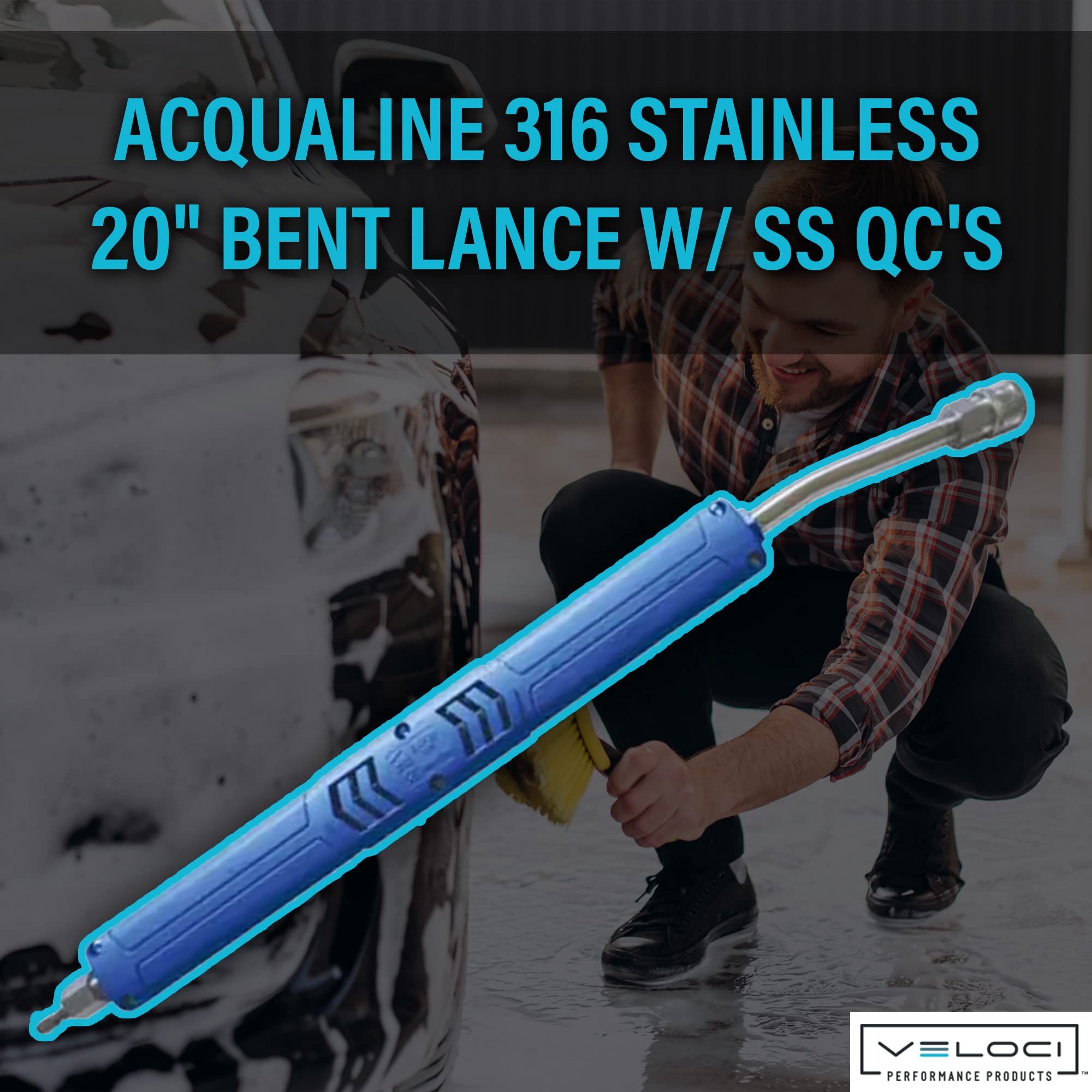 MTM Hydro Acqualine - Kit di estensione per idropulitrice da 50,8 cm, lancia in schiuma curva, spruzzatore ad alta pressione per lavaggio auto e dettagli, accessori per idropulitrice per cannone a