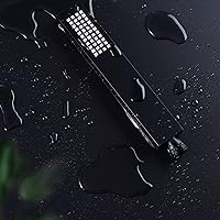 Vista 5 de Sistema de ducha negro, mezclador de cabezal de ducha LED de 10 pulgadas, accesorios de ducha de baño de acero inoxidable, juego combinado