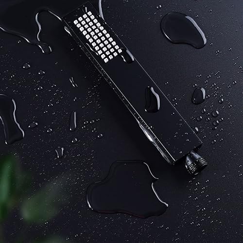 Miniatura 5 de Sistema de ducha negro, mezclador de cabezal de ducha LED de 10 pulgadas, accesorios de ducha de baño de acero inoxidable, juego combinado de